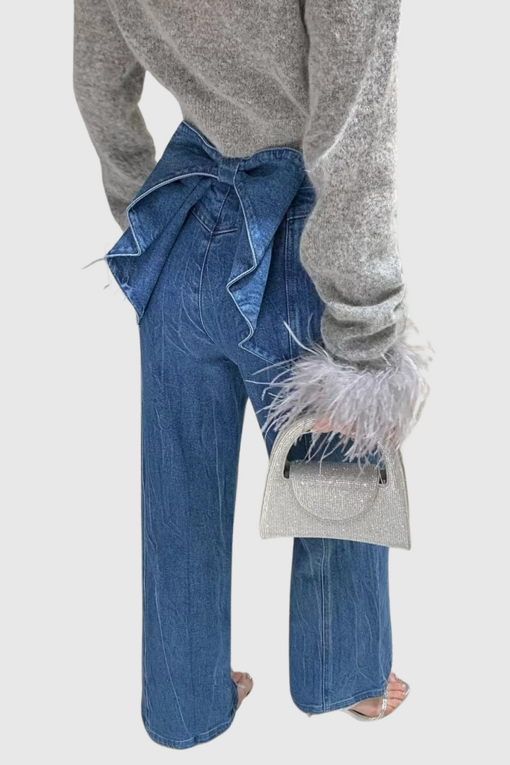 Maroso Back Bowknot Jeans - Stellouette