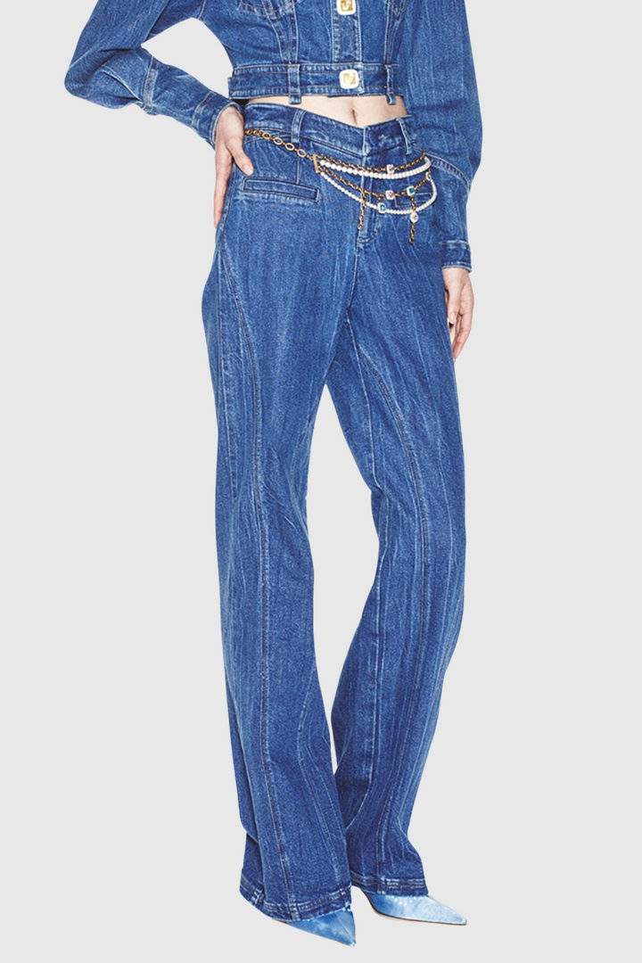 Maroso Back Bowknot Jeans - Stellouette