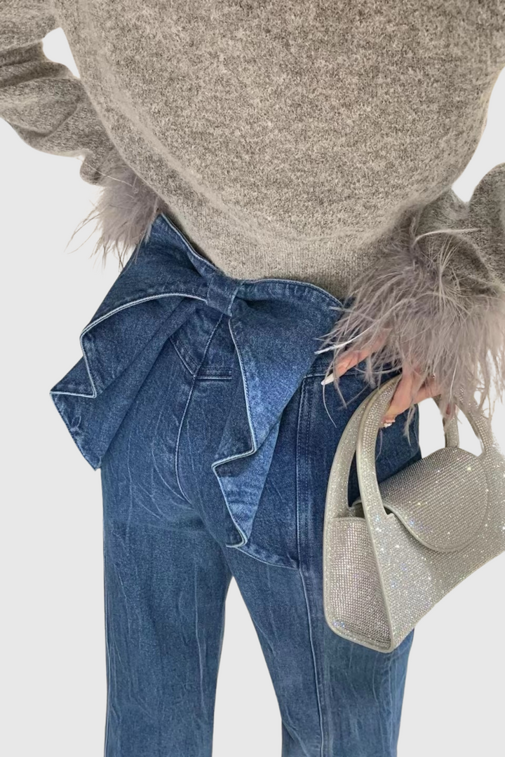 Maroso Back Bowknot Jeans - Stellouette