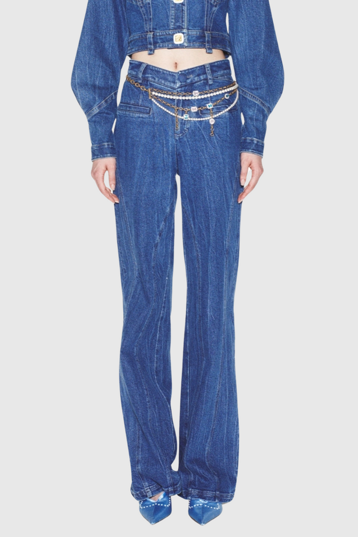 Maroso Back Bowknot Jeans - Stellouette