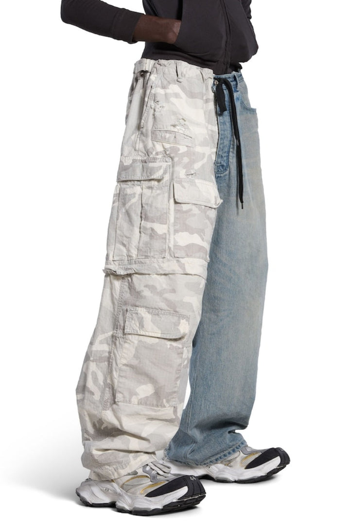 Mavis Camouflage Patchwork Cargo Jeans - Stellouette