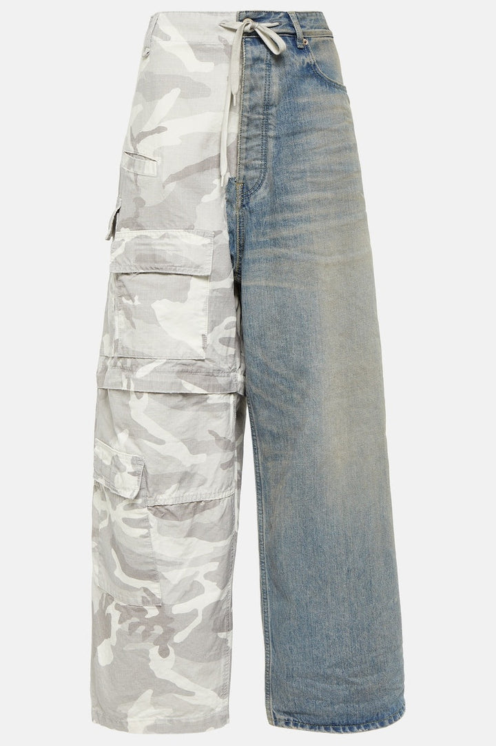 Mavis Camouflage Patchwork Cargo Jeans - Stellouette