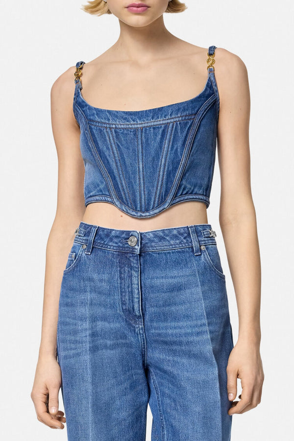Muriel Denim Corset Top - Stellouette