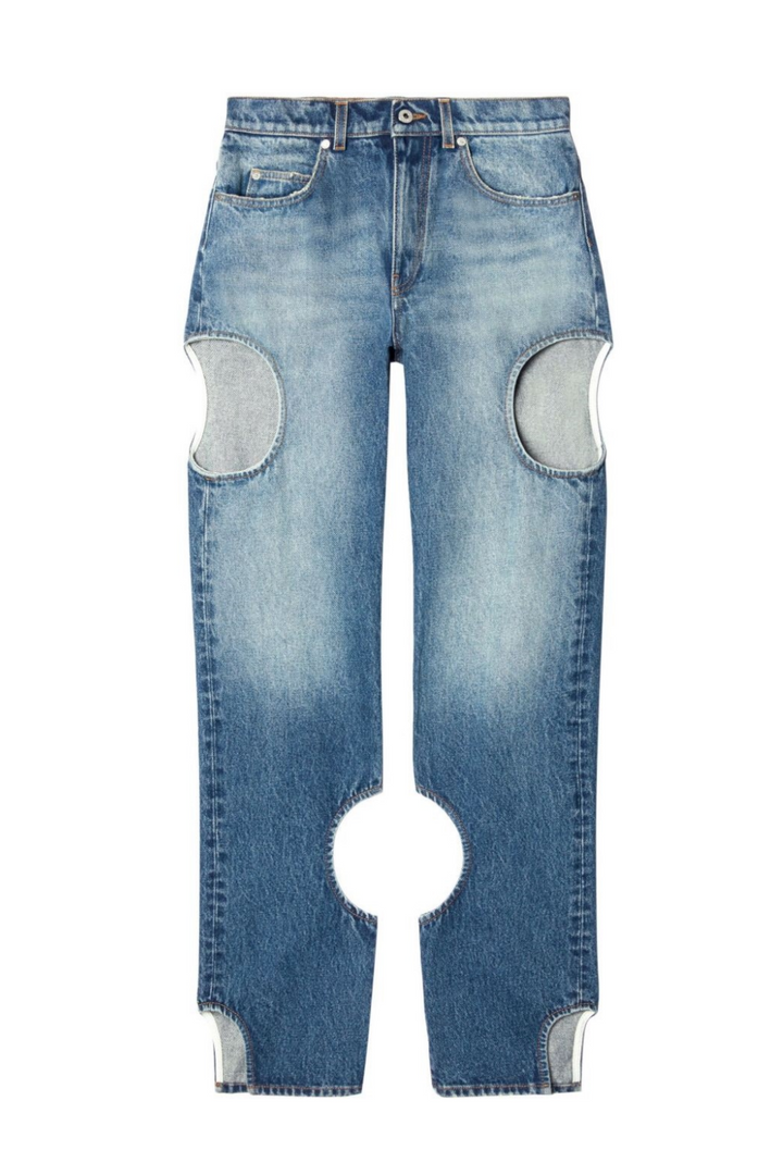 Nalan Circle Hollow Jeans - Stellouette