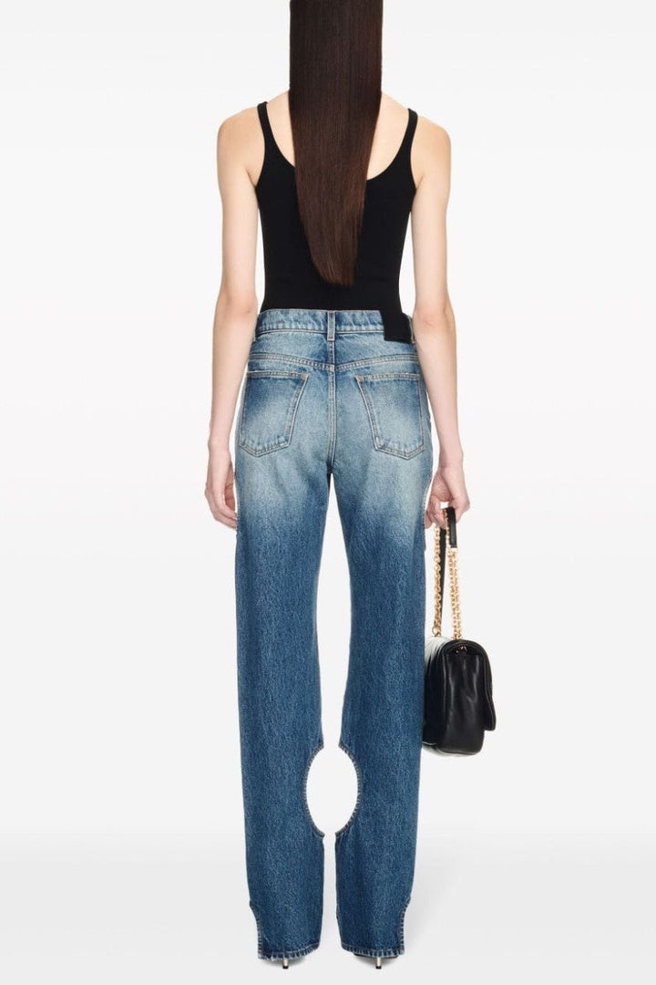 Nalan Circle Hollow Jeans - Stellouette