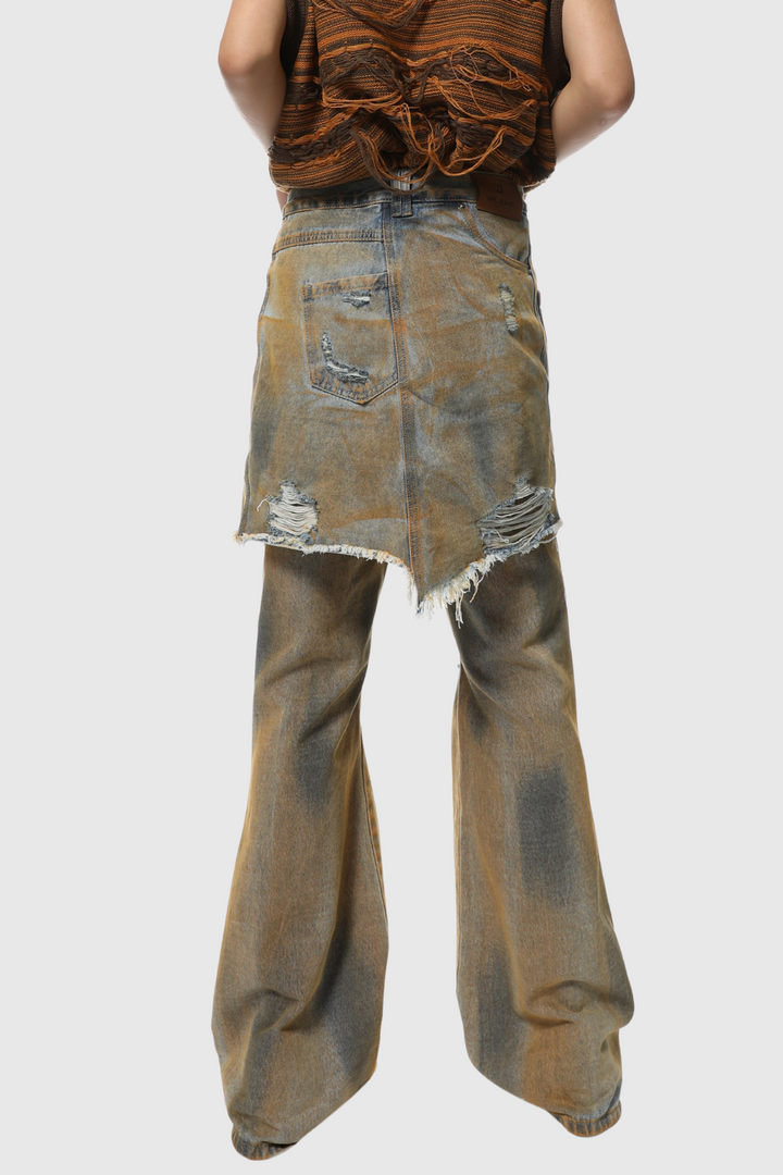 Parlene Asymmetric Distressed Jeans - Stellouette