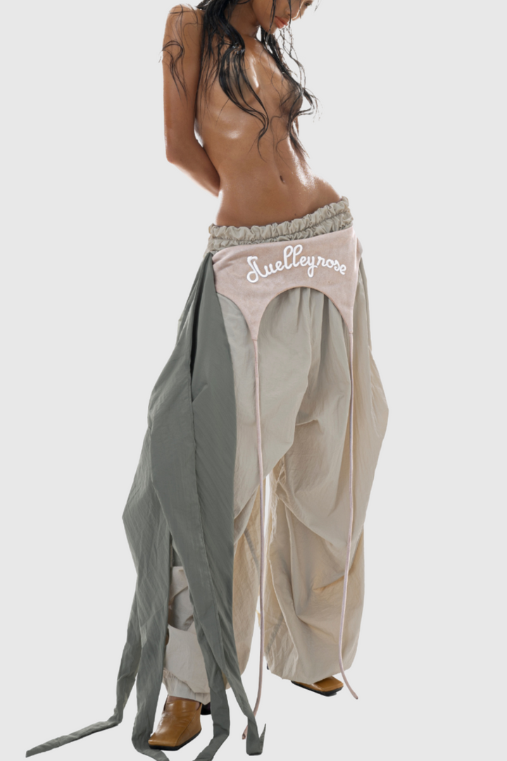 Petroski Deconstruct Parachute Pants - Apricot - Stellouette