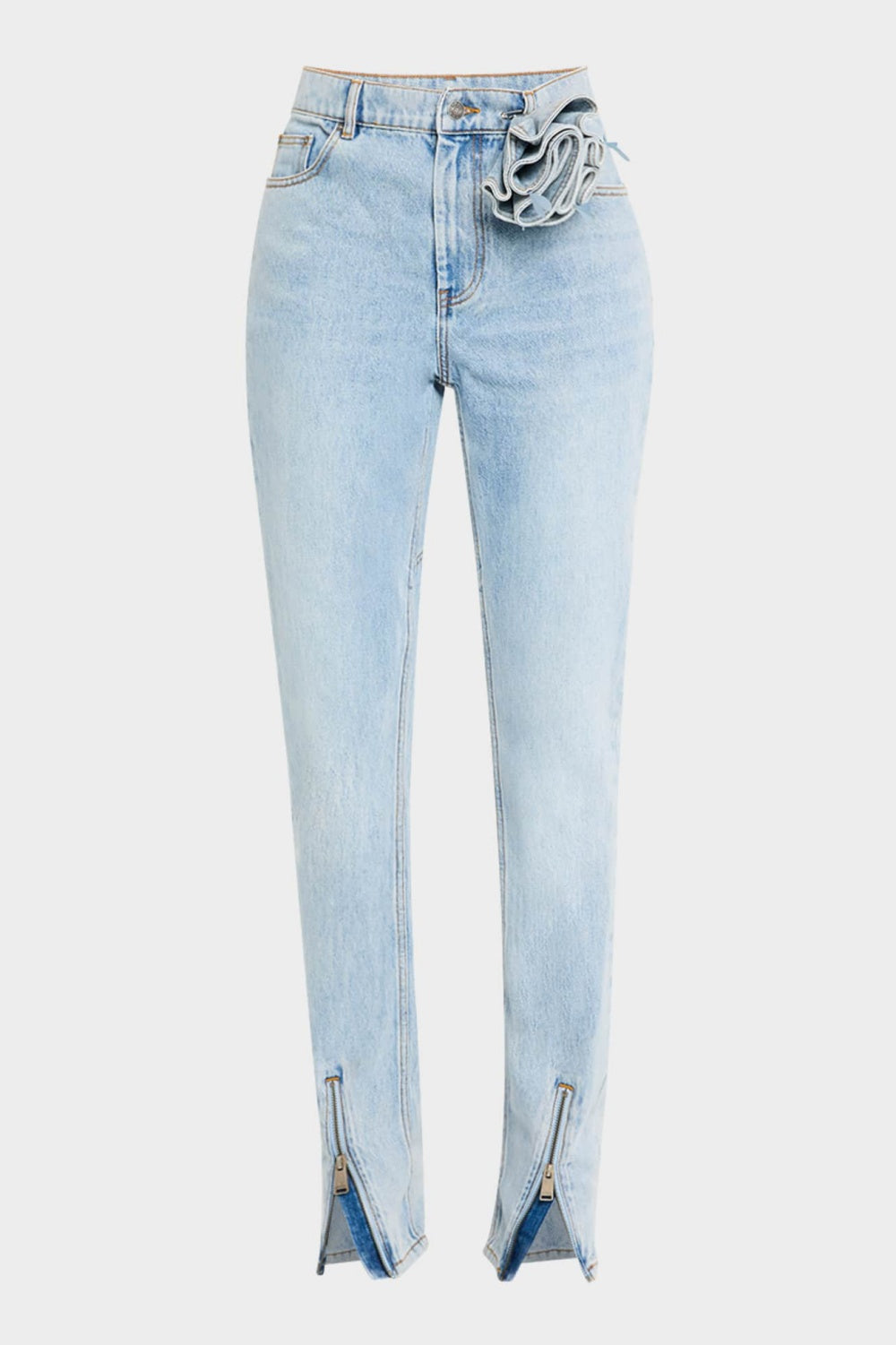 Quinta Floral Zip-Hem Skinny Jeans - Stellouette