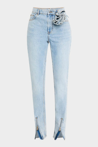 Quinta Floral Zip-Hem Skinny Jeans - Stellouette
