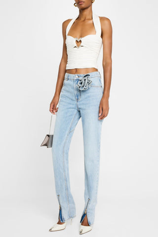 Quinta Floral Zip-Hem Skinny Jeans - Stellouette