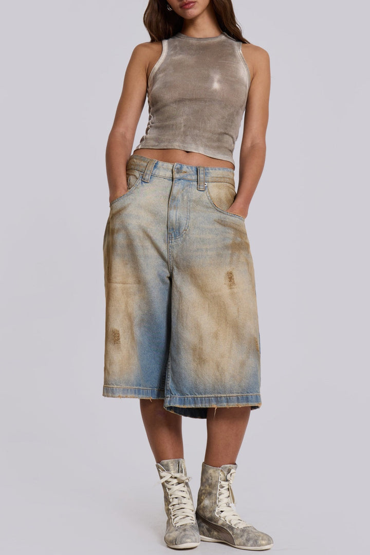 Raego Mud Wash Midi Jeans - Stellouette