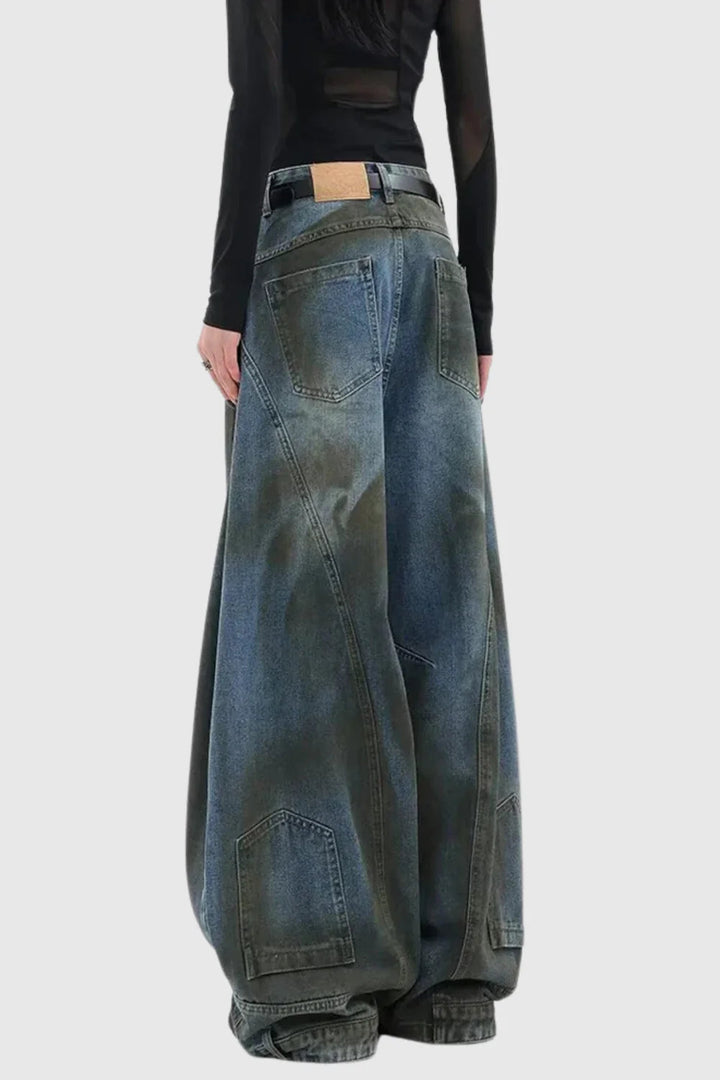 Raissa Deconstruct Torn Wide Jeans - Stellouette