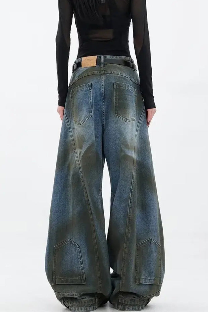 Raissa Deconstruct Torn Wide Jeans - Stellouette