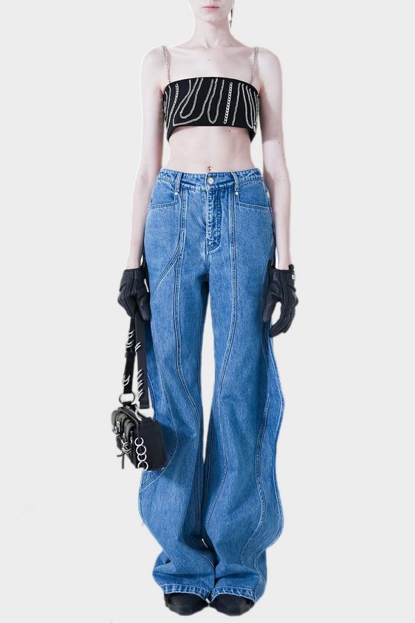 Rhea 3D Wave Deconstruction Jeans - Stellouette