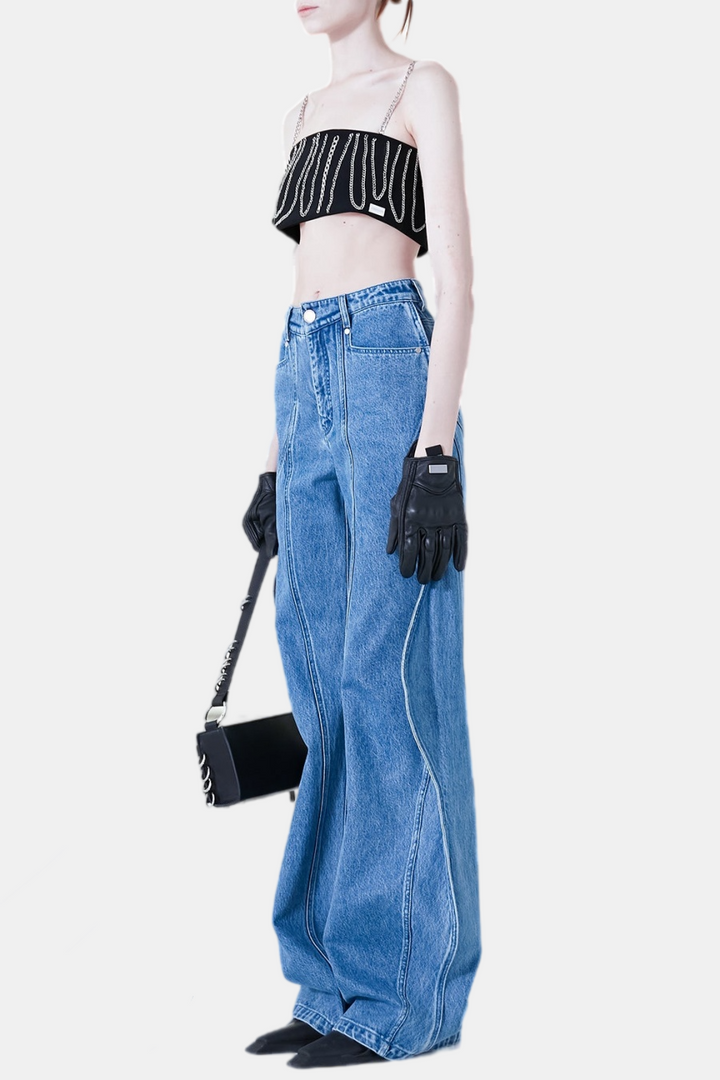 Rhea 3D Wave Deconstruction Jeans - Stellouette