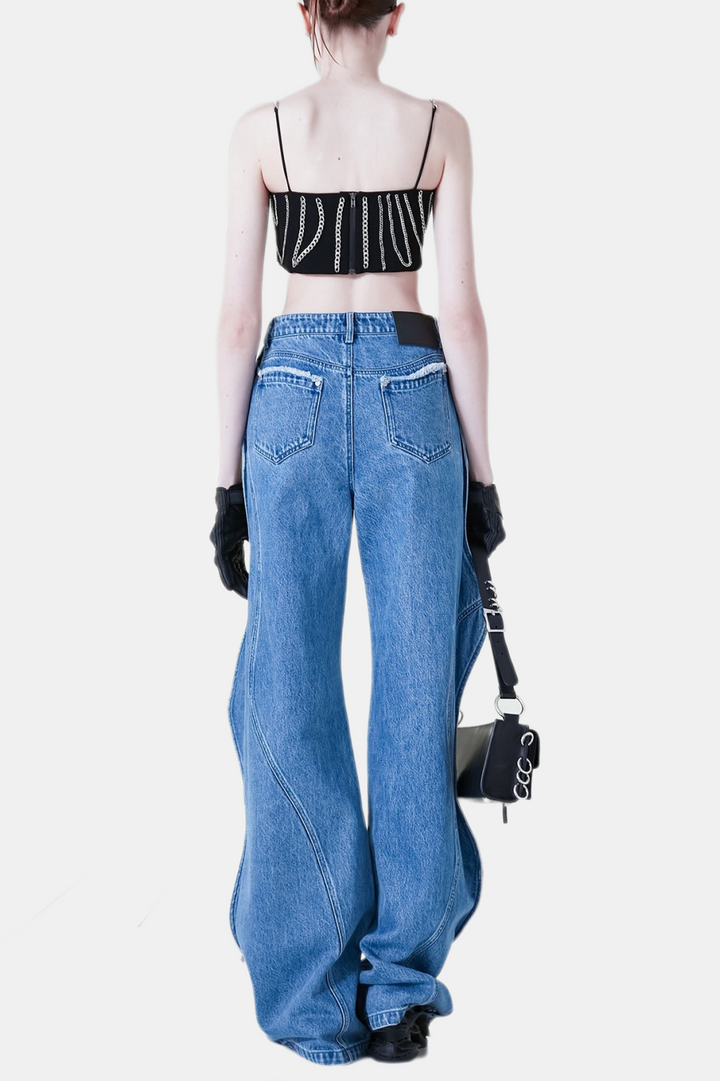 Rhea 3D Wave Deconstruction Jeans - Stellouette
