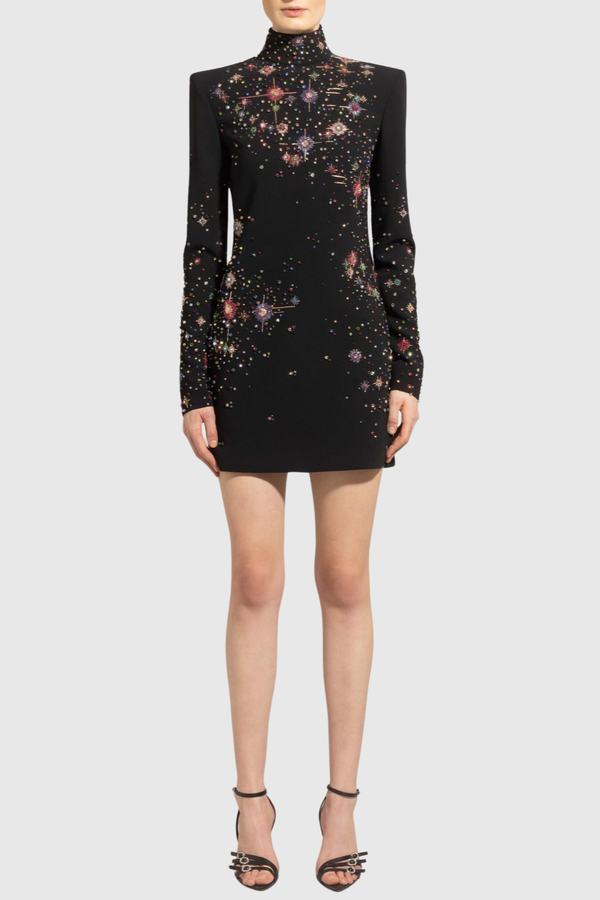 Roanya Star Crystal Embellished Mini Dress