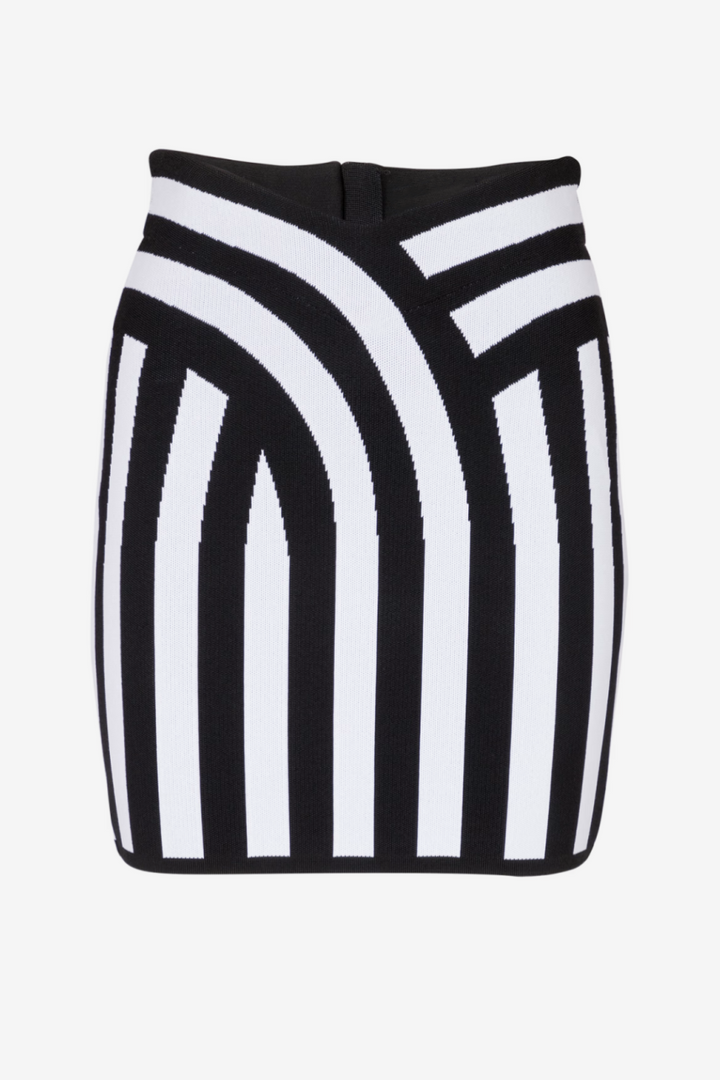 Ruelle Striped knit Halter Bandage Set - Stellouette