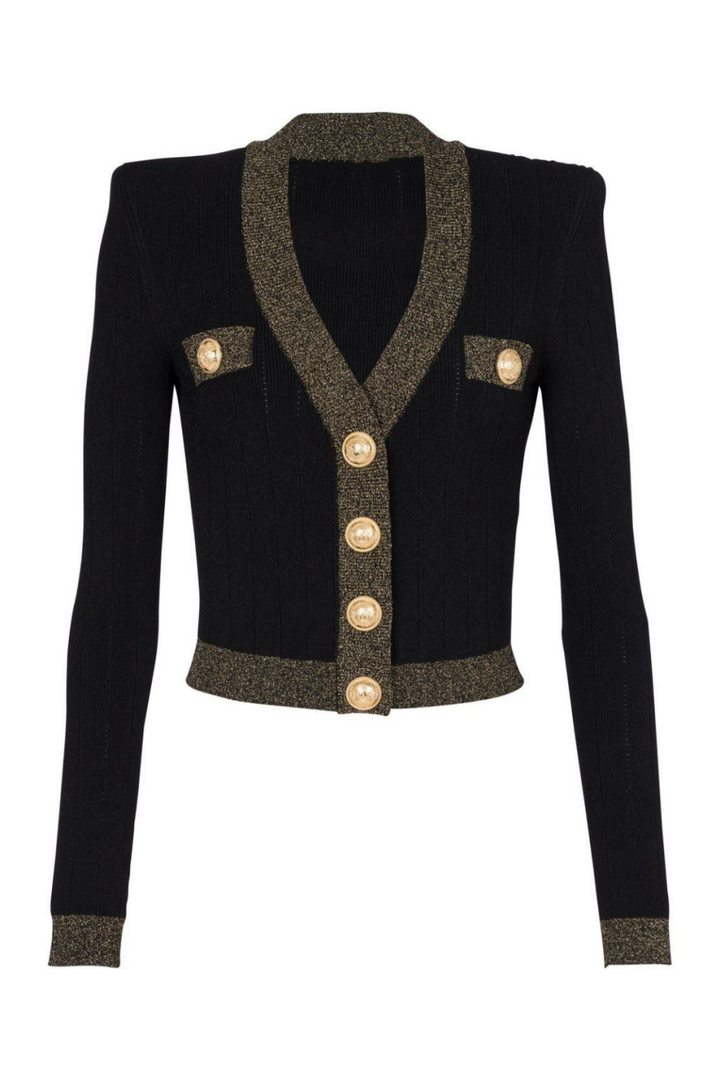 Ryvia Buttoned Knit Mini Skirt and Cardigan - Stellouette
