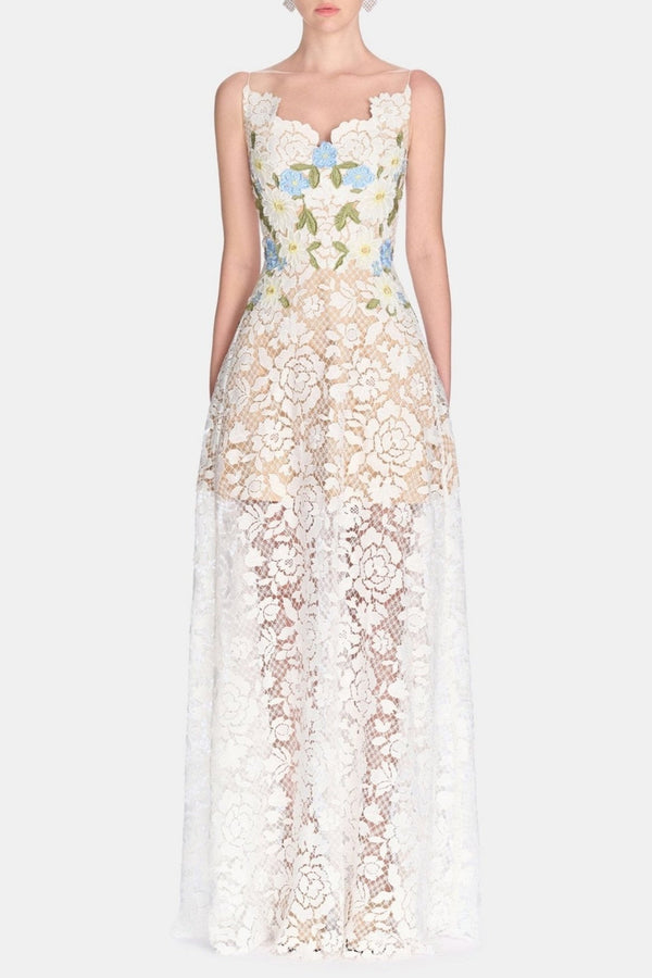 Terrica Floral Lace Maxi Dress