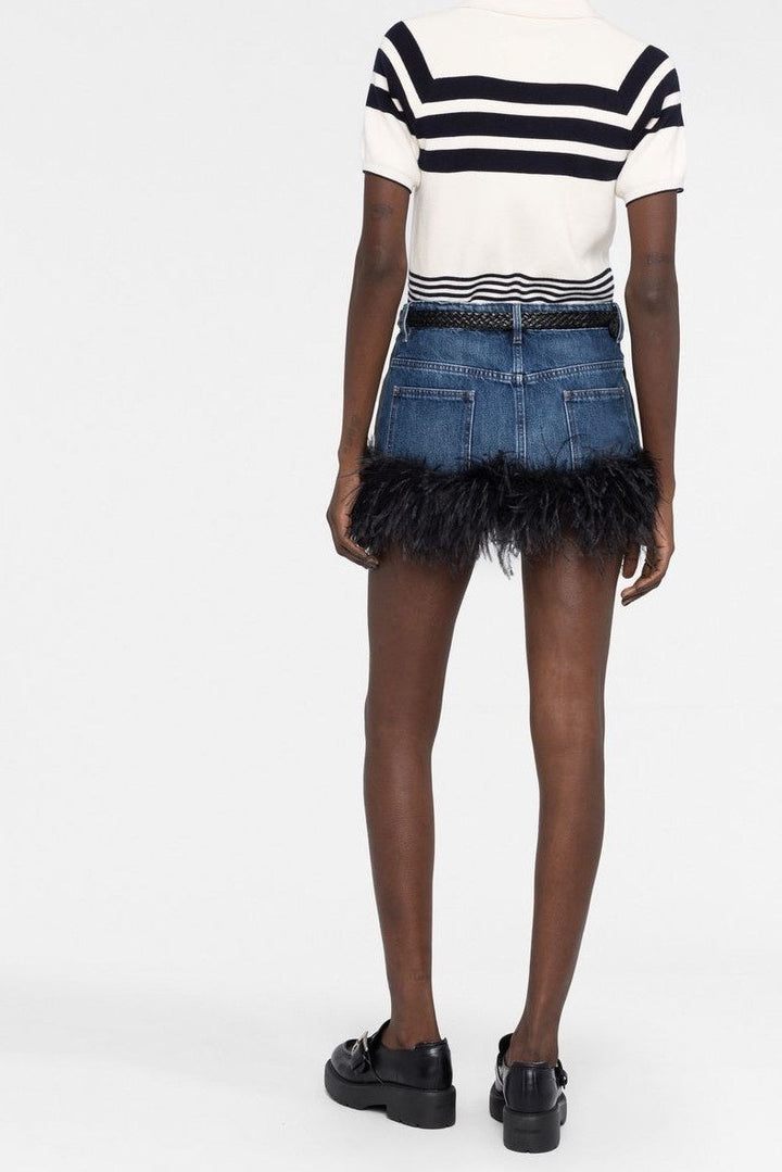 Ruth Feather Denim Skirt Set - Stellouette
