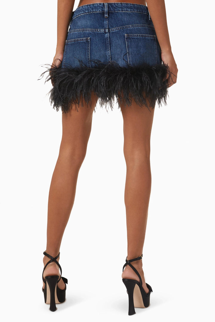 Ruth Feather Denim Skirt Set - Stellouette